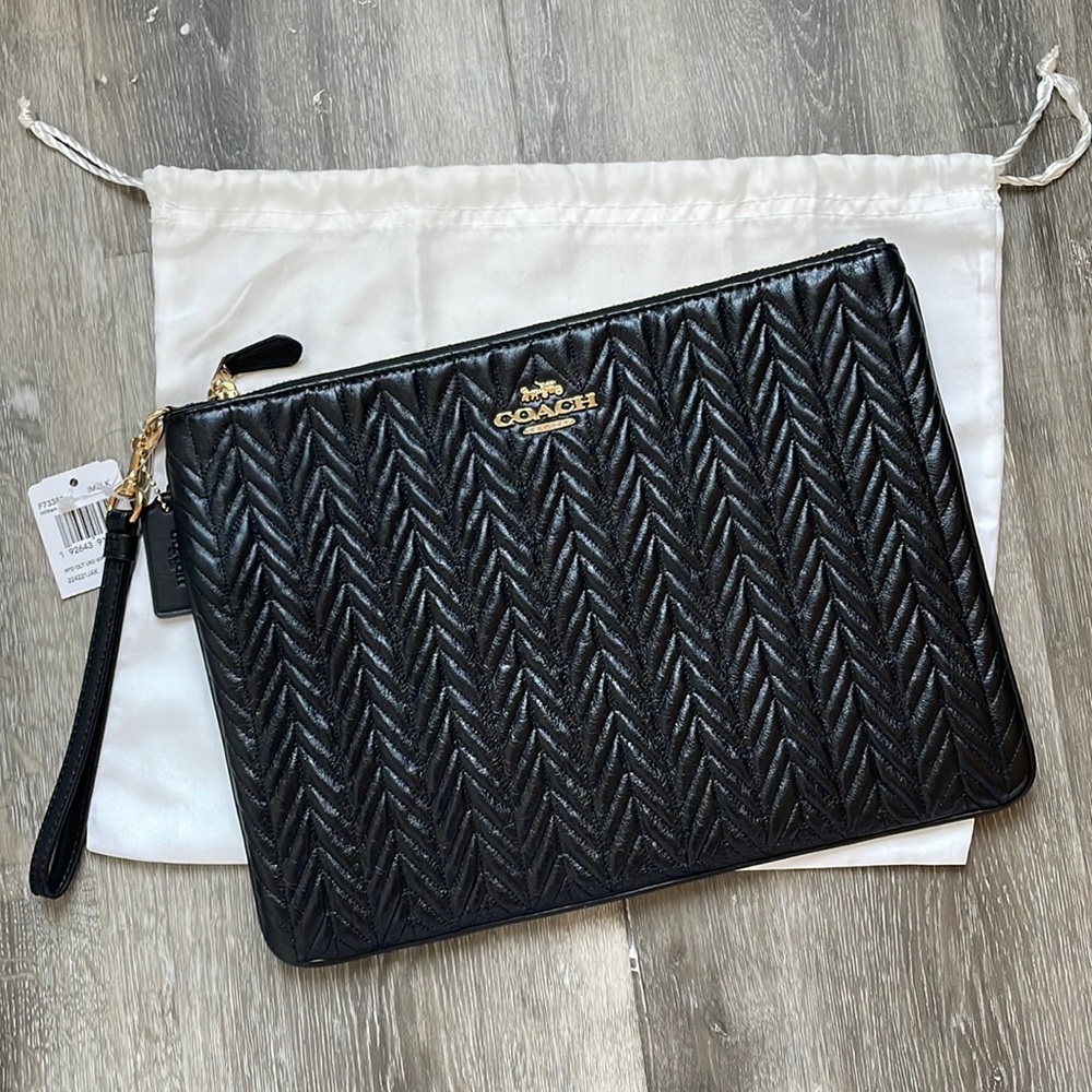 Coach Large Quilted Wristlet